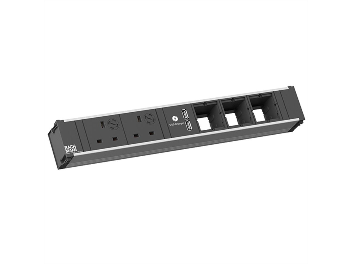 BACHMANN CONI 2xUK 3.15A USB Chargr 3xCM, Current 0.2m GST18i3 Unitd Kingdom
