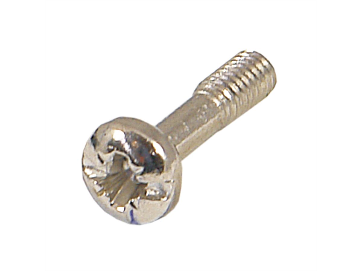 SCHROFF Collar Screw, Cross Recess/Slotted (M2.5x11), Steel Nickel-Plated