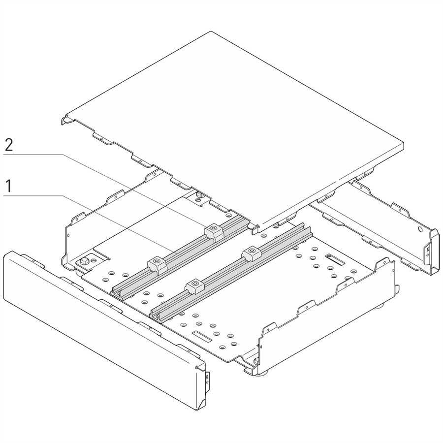 SCHROFF Interscale flexibel railsysteem voor printplaatmontage, 133D, 128,55L