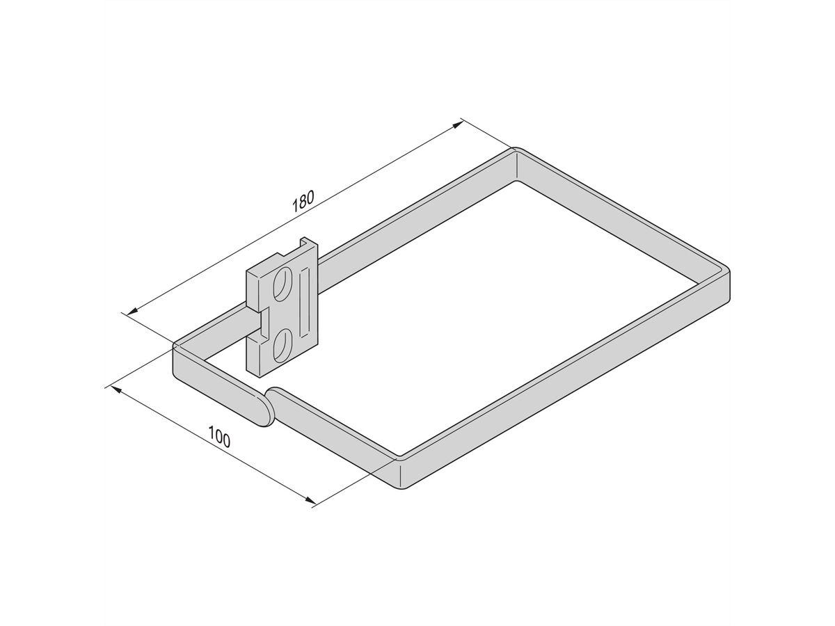 SCHROFF VARISTAR Kabelgeleider staal, 100x180, aan de profielen (voor een rack van 800 mm breed) of  aan de 19''-Profielen