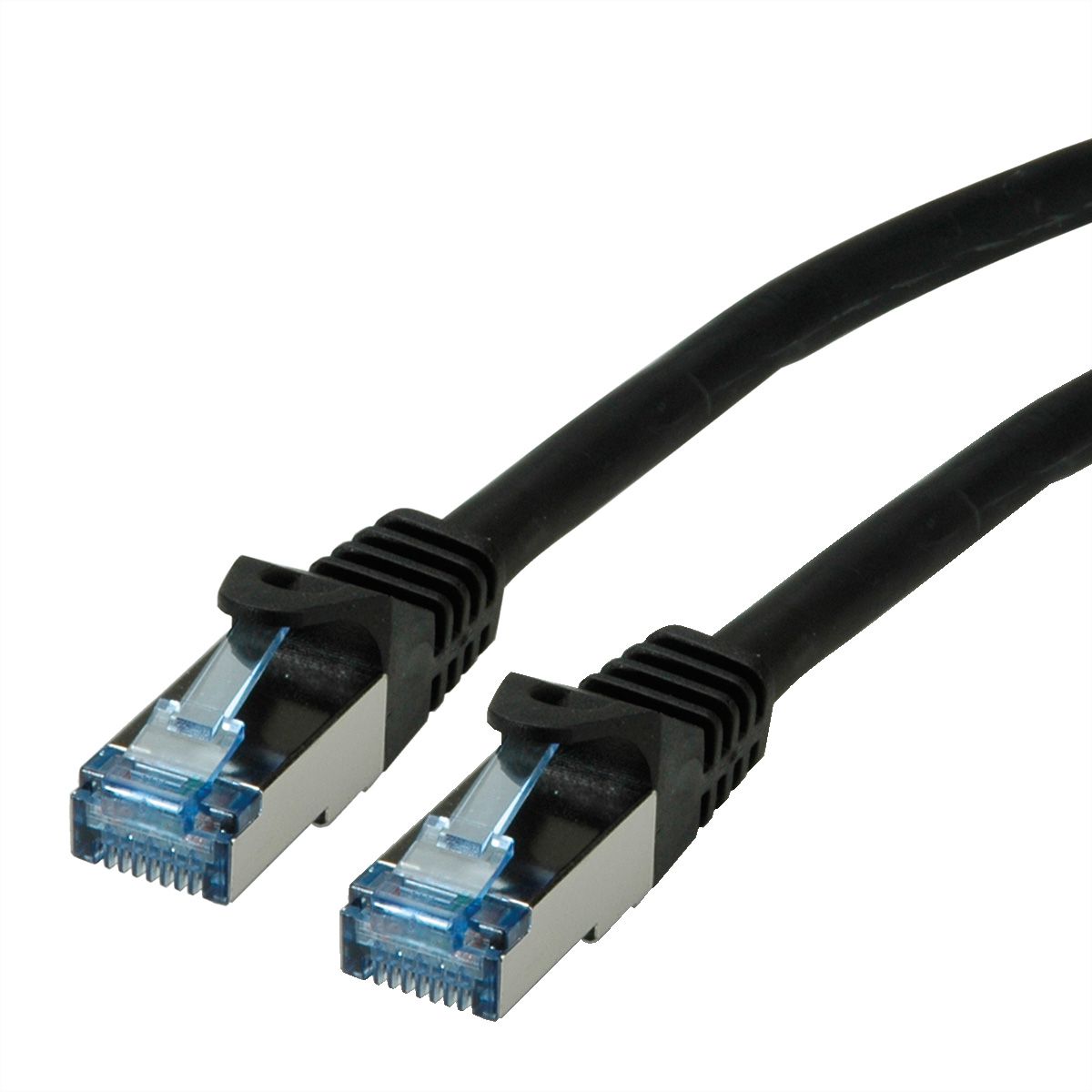 ROLINE Patchkabel Cat.6A S/FTP (PiMF), Component Level, LSOH, zwart, 0,3 m