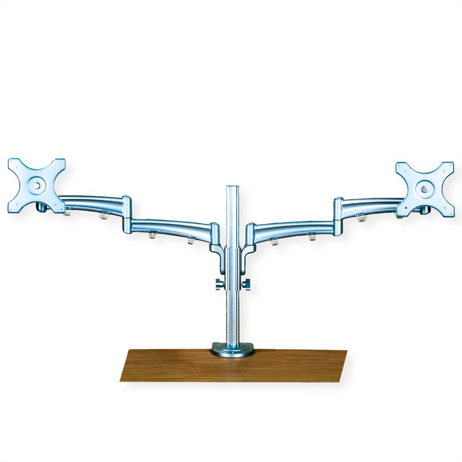 VALUE Dual LCD Monitor Arm, Desk Clamp, 4 Joints, height adjustable separately