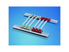SCHROFF Guide Rail Multi Piece, Mid-Piece, Aluminium Extrusion, 160 mm, 2.5 mm Groove Width, Silver, 10 Pieces
