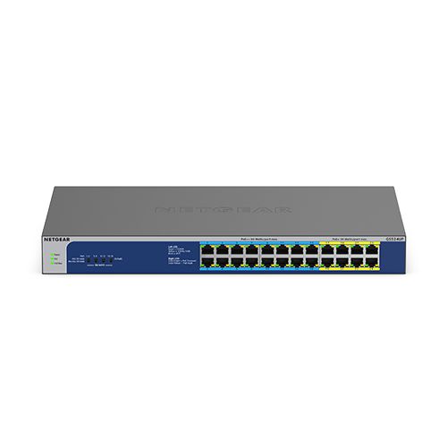 Netgear GS524UP Unmanaged Gigabit Ethernet (10/100/1000) Power over Ethernet (PoE) Grijs
