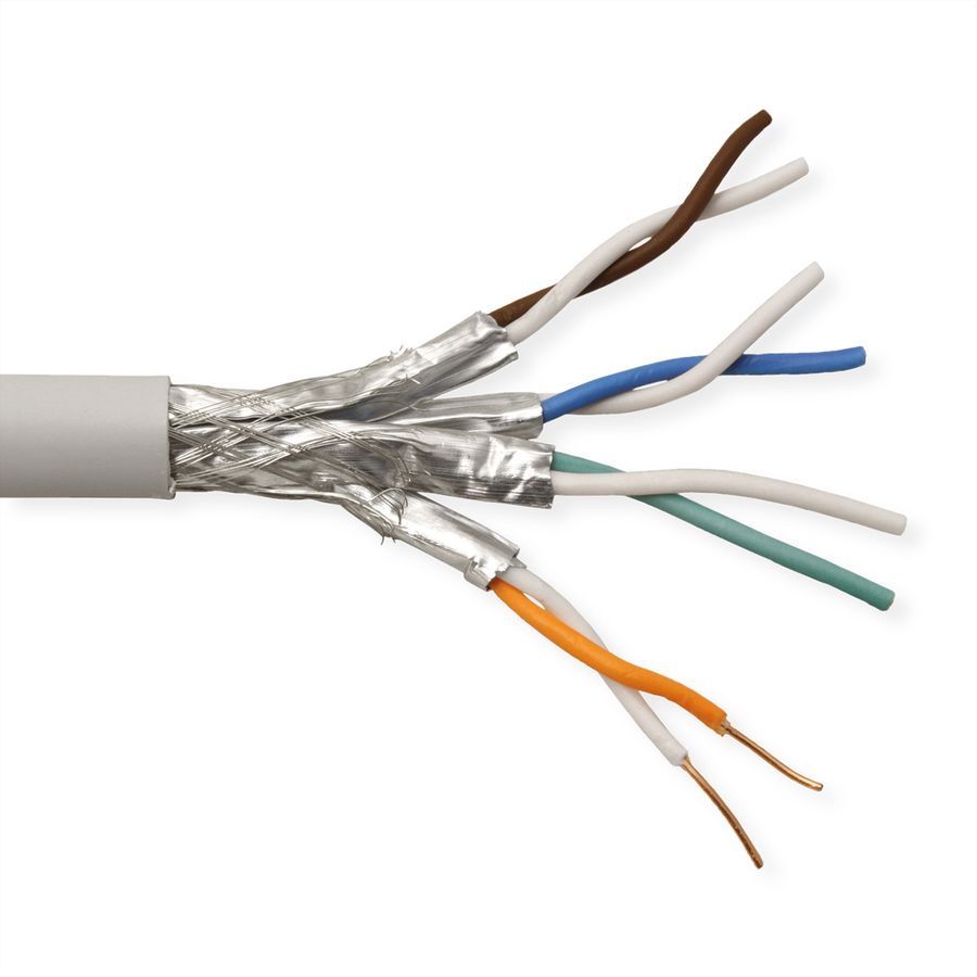 ROLINE Cat.6 (Class E) S/FTP (PiMF) Cable, Solid Wire, AWG23, LSOH, 300 m