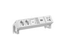 BACHMANN DESK2 white 2xCH 0° 1xswitch 1xUSB A/C 22W 0,2m GST18,ws