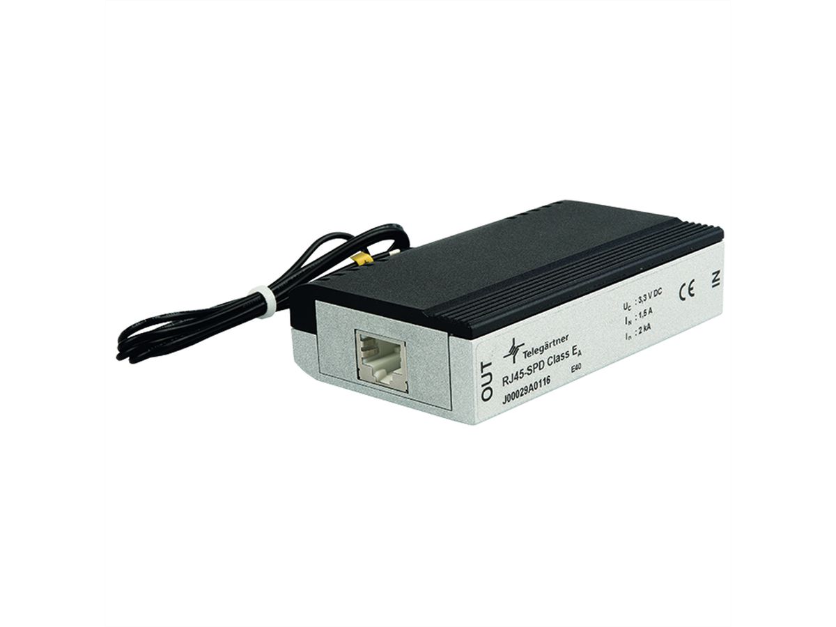 TELEGÄRTNER Surge Protection Device RJ45-SPD Class EA, suitable for RJ45/11/12 plugs