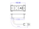 BACHMANN KAPSA X-Small 1x geaard stopcontact 1x USB-oplader, montage stekker