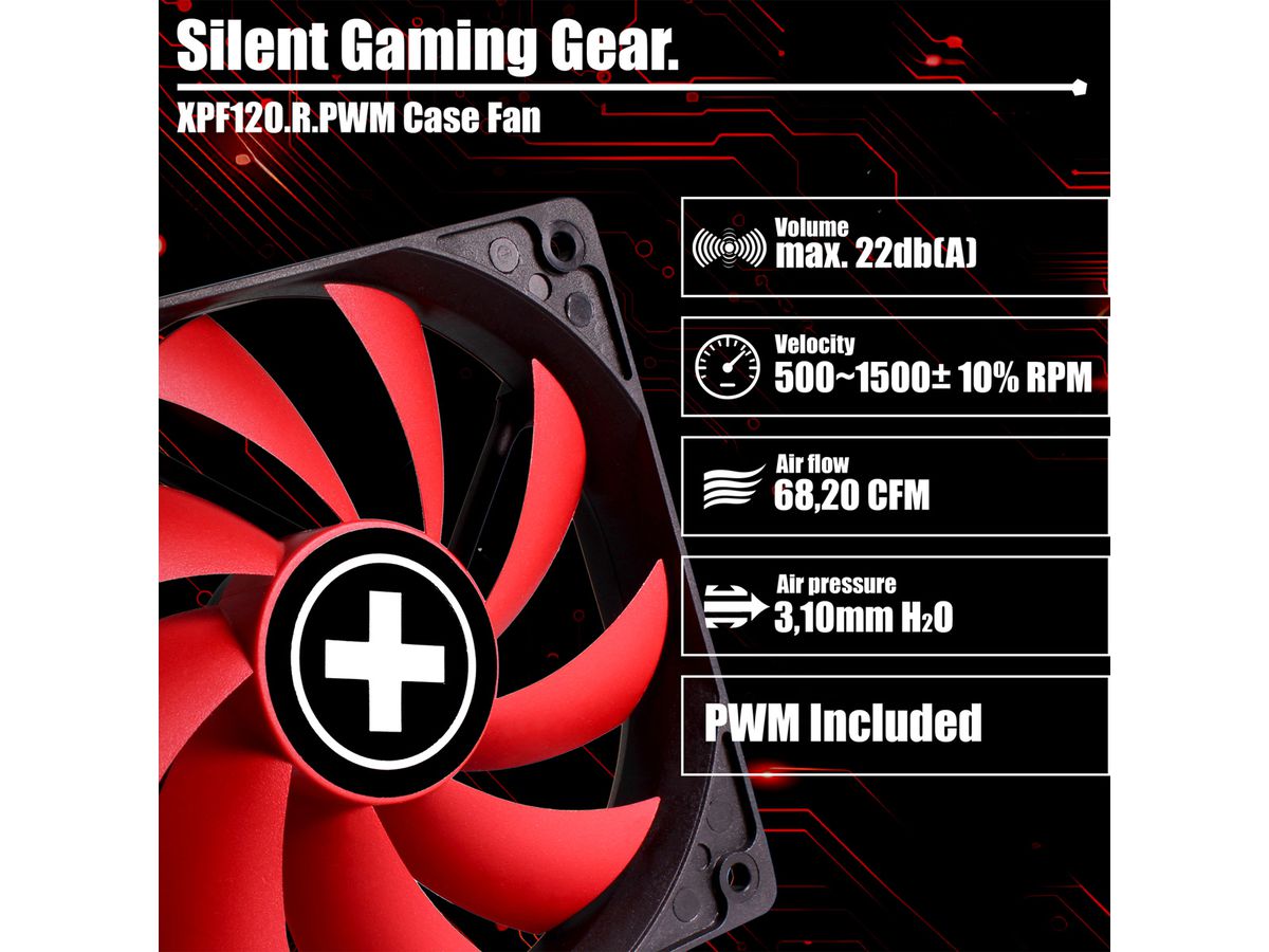 Xilence XPF120.R.PWM 120mm PWM Case Fan, 4PIN