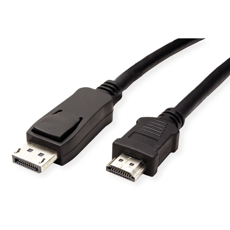 VALUE DisplayPort Cable, DP - HDTV, M/M, black, 1 m