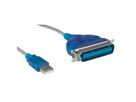 VALUE USB-converterkabel USB naar IEEE 1284, turkoois, 1,8 m