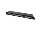 VALUE Cat.6A (Klasse EA) 19" patchpaneel, 24 P, afgeschermd, zwart
