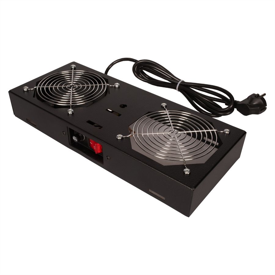 ROLINE Fan unit with 1 fan, for 19" Wall Cabinet black