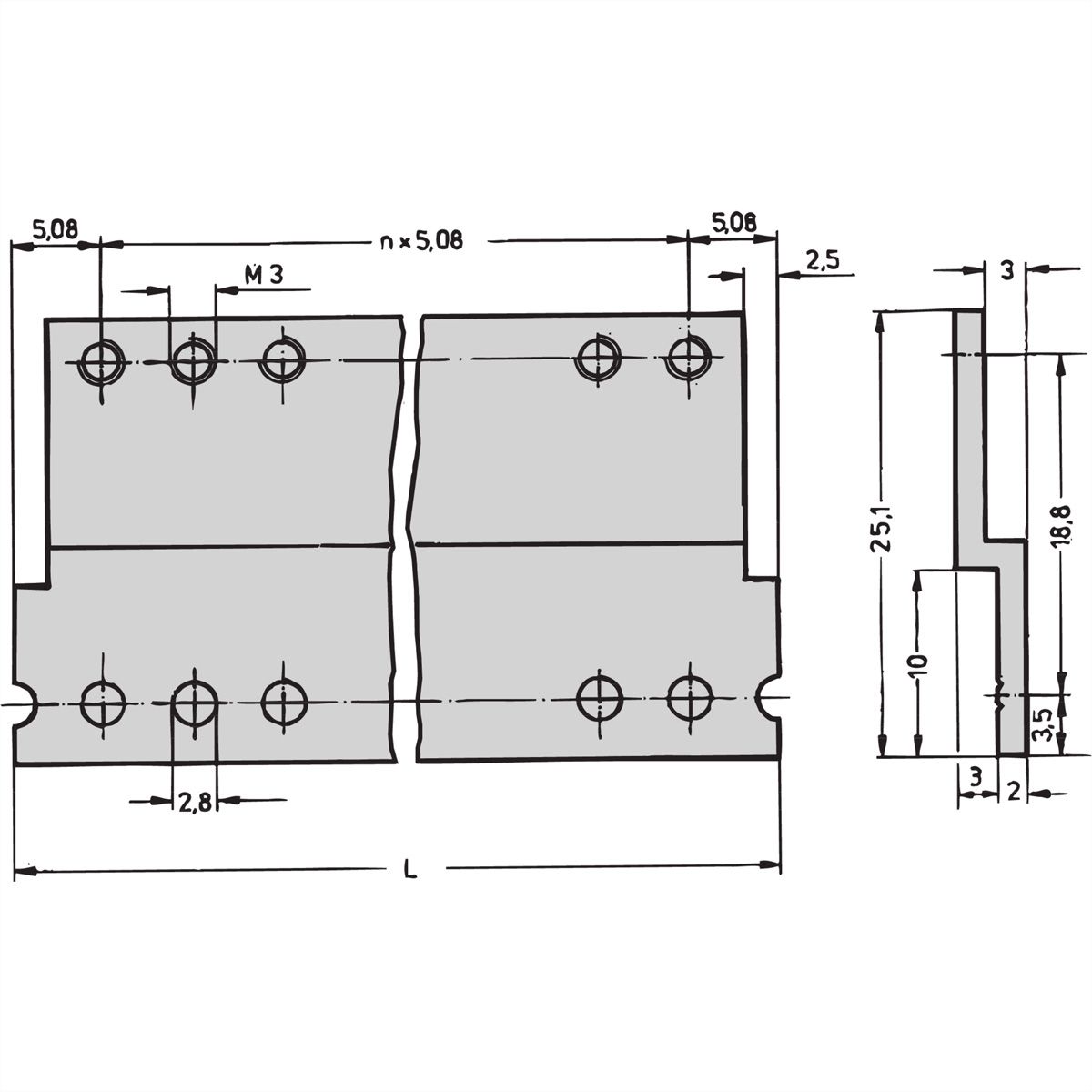 SCHROFF Z-Rail for Connector, DIN 41617, 31-pin, 40 HP