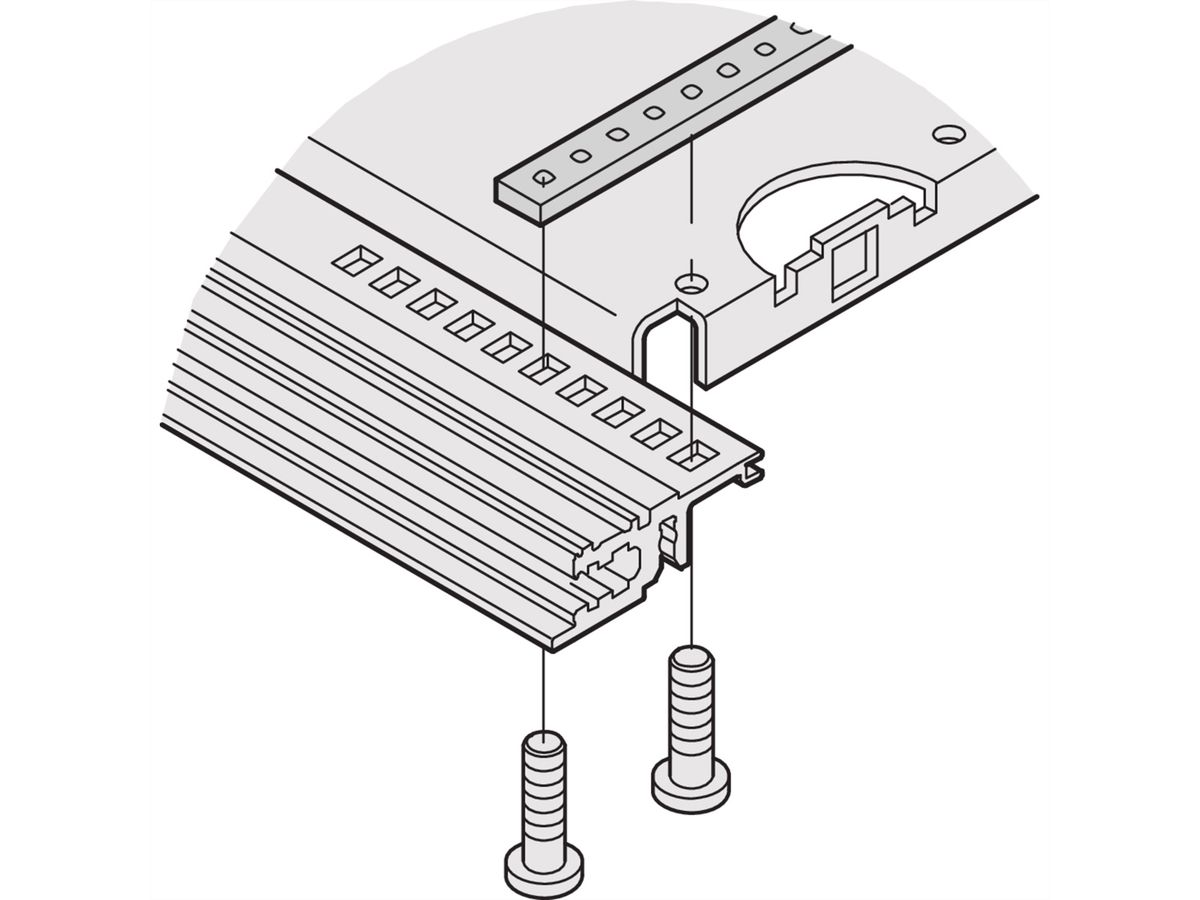 SCHROFF Fixing Strip for Partial Width Mounting Plate, 160 mm