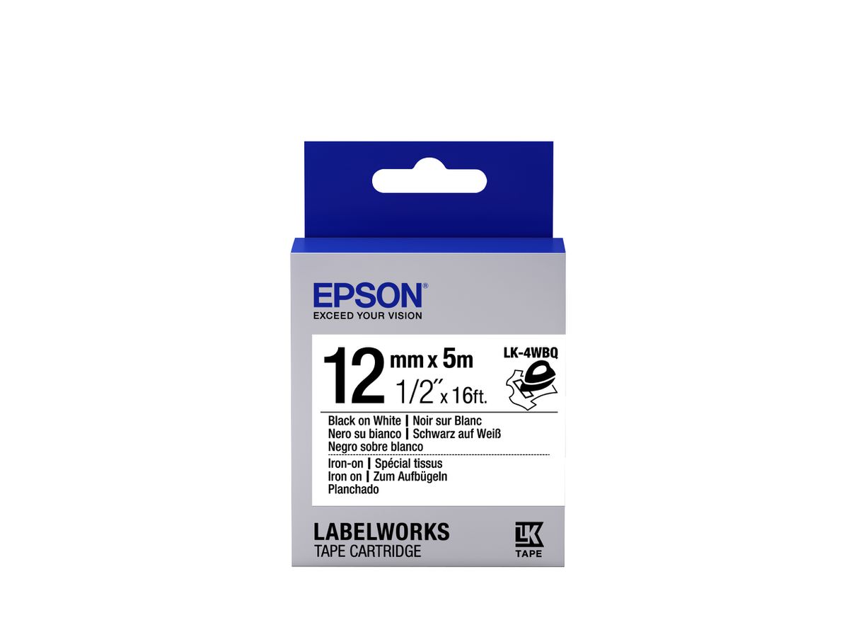 Epson LK-4WBQ labelprinter-tape Zwart op wit