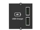 BACHMANN Custom Module USB Double Charger, black, 0.2 m