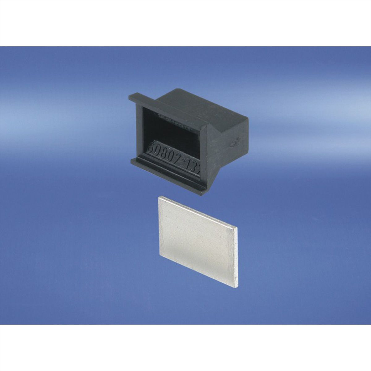 SCHROFF kunststof handgreep trapeziumvormig zwart, 4 pk