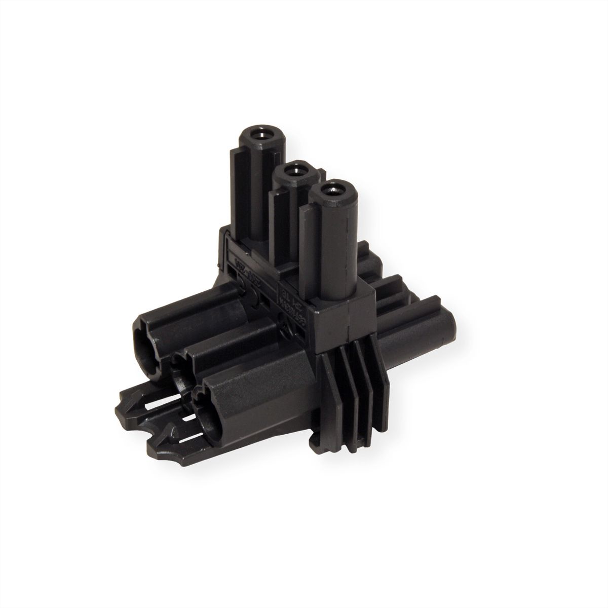 BACHMANN distribution block WIELAND GST18 1xIn/2xOut, with mounting option, 5 m, black