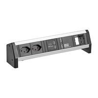 BACHMANN DESK 2xCH T13 90° 1xUSB 1xCM, 1xCurrent fuse 1.0m GST18 Switzerland