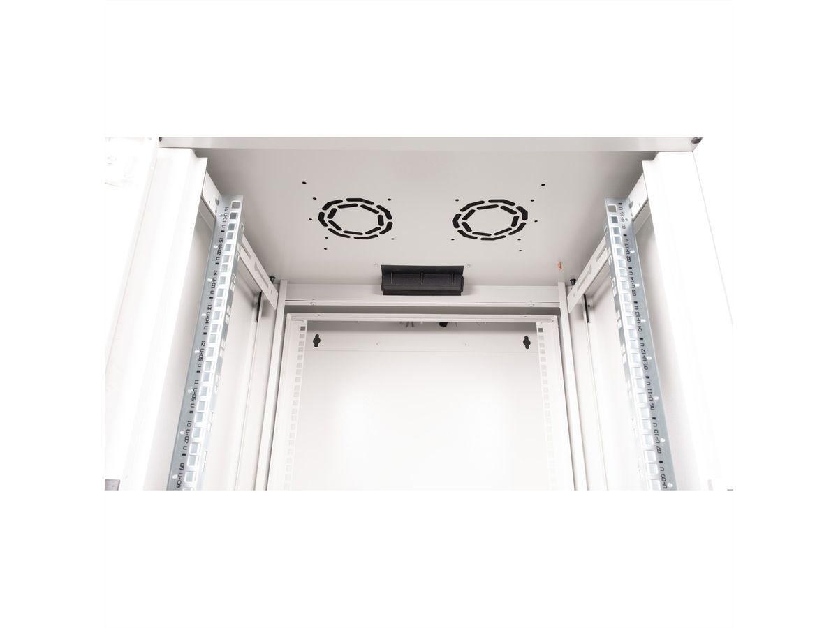 ROLINE 19-inch wandbehuizing Pro 16 U, 600x600 BxD tweedelig draaibaar grijs