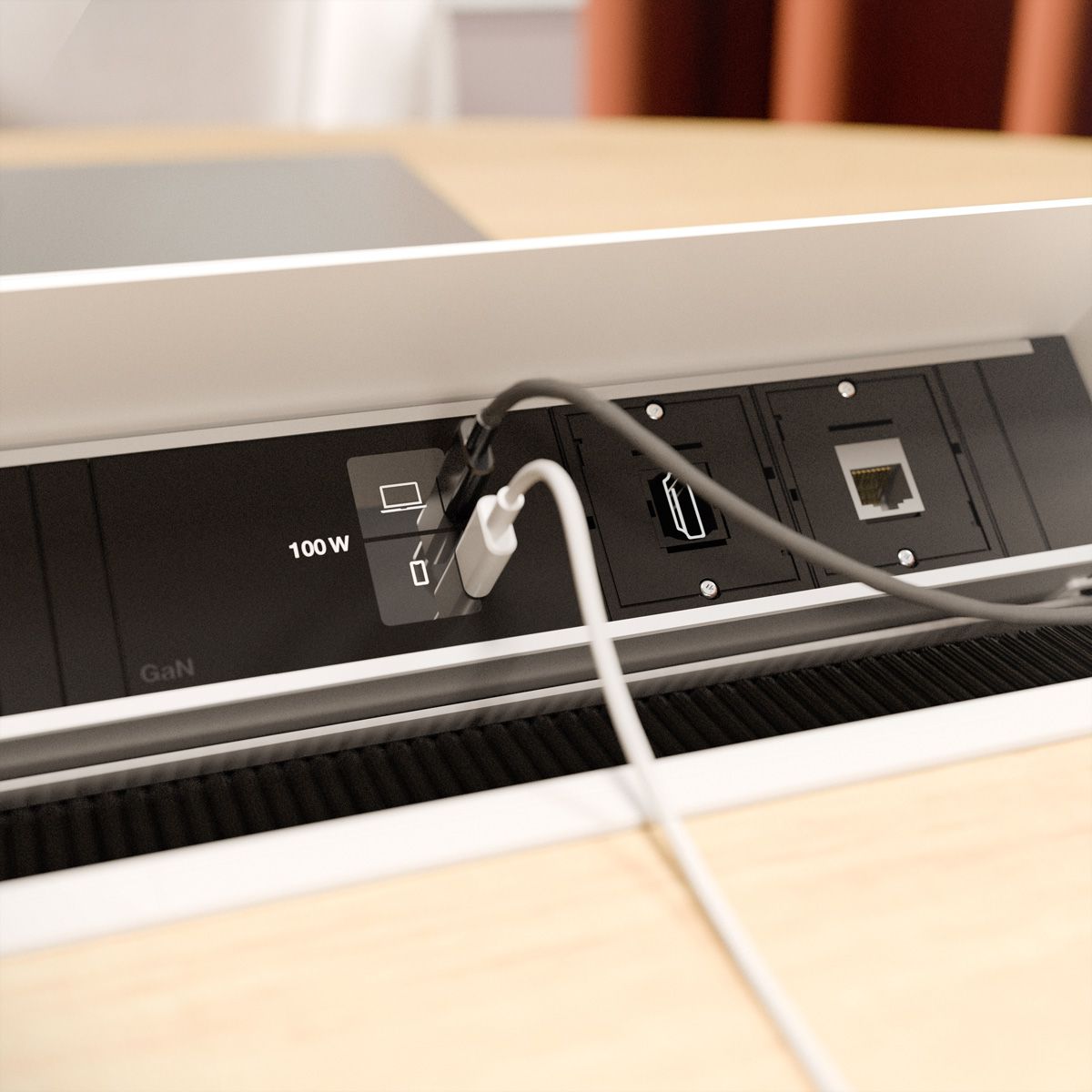 BACHMANN CONI 2xP40 1xUSB C/C 100W, 2xCM L=0,2m