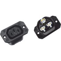 BACHMANN IEC320 C13 socket outlet, with screw connections black