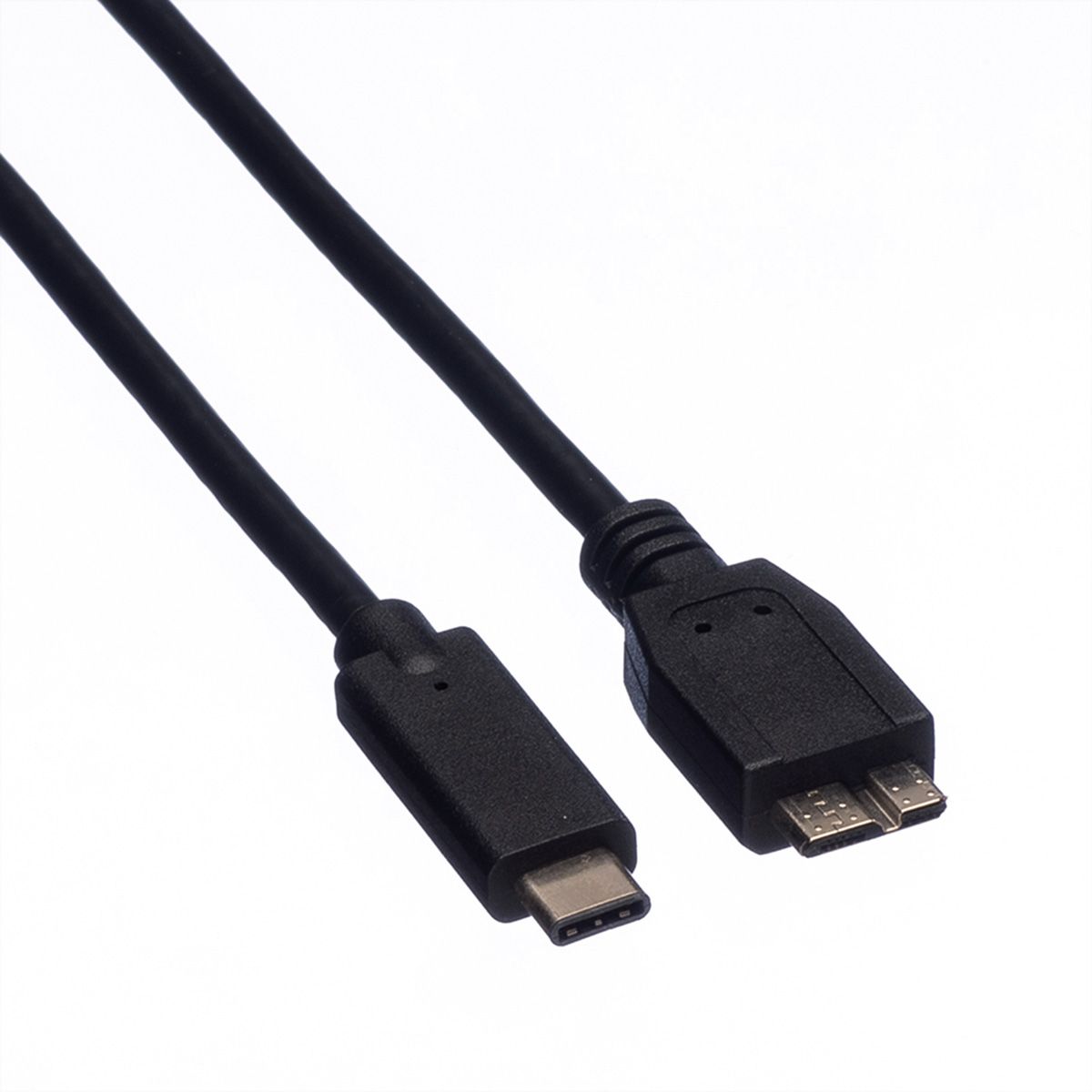 ROLINE USB 3.2 Gen 1 kabel, C - Micro B, M/M, zwart, 0,5 m