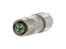 METZ CONNECT M12-female IP67 recht afgeschermd, X-gecodeerd, Cat. 6A