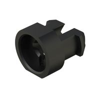 SCHROFF Sleeves for M2.5, Plastic, Black, 100 pieces