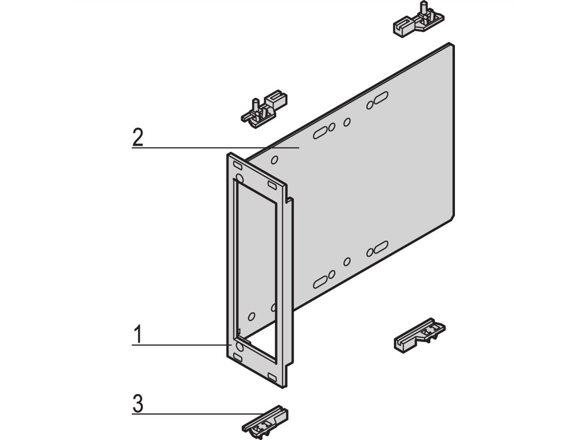 SCHROFF CPCI-module voor station 1x 3 1/2", 3 HE verticaal, met frontpaneel