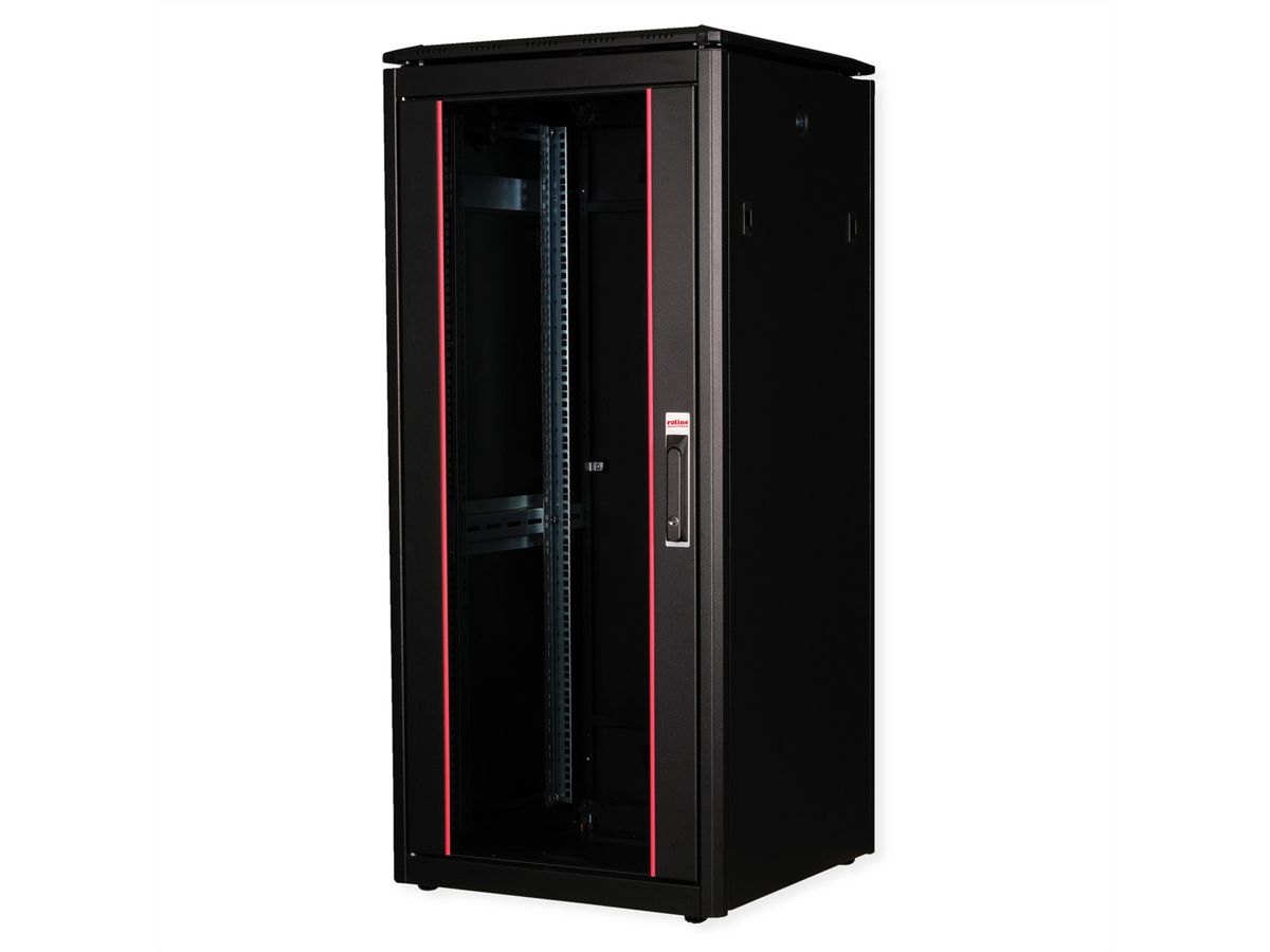 ROLINE 19-inch netwerkkast Pro 26 U, 600x600 BxD Glazen deur zwart