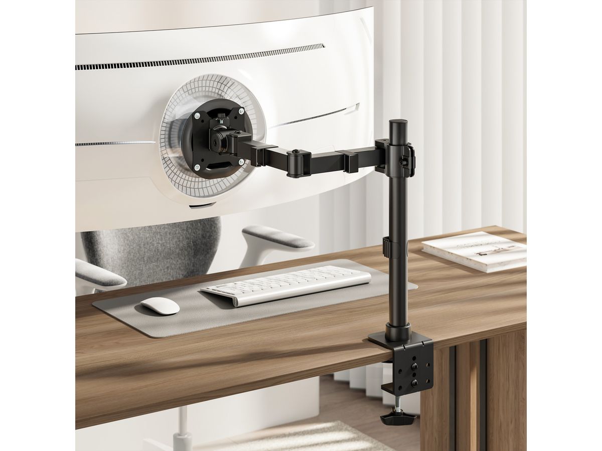 VALUE LCD-arm voor zware belasting, draagstang, 4 scharnieren, tafelmontage, tot 20 kg