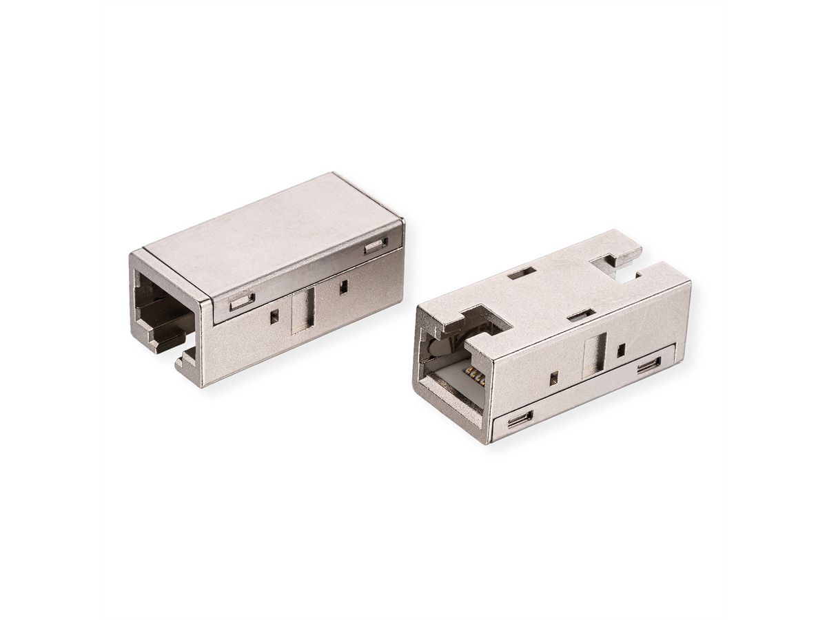 ROLINE RJ45 koppelstuk, afgeschermd, Cat.6A (Class EA), metalen behuizing