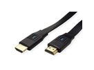 VALUE 8K HDMI Ultra HD-kabel met Ethernet, plat, M/M, zwart, 1 m