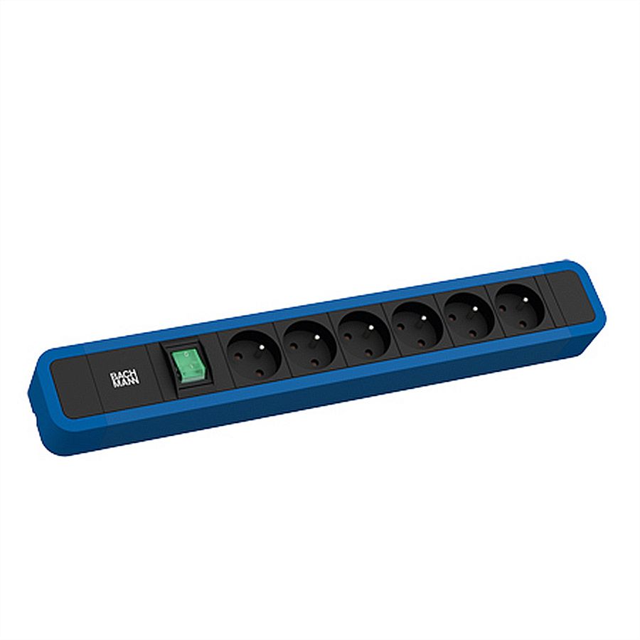 BACHMANN PRIMO 2 6xUTE 1xswitch 2.0m CEE7/7 RAL5010