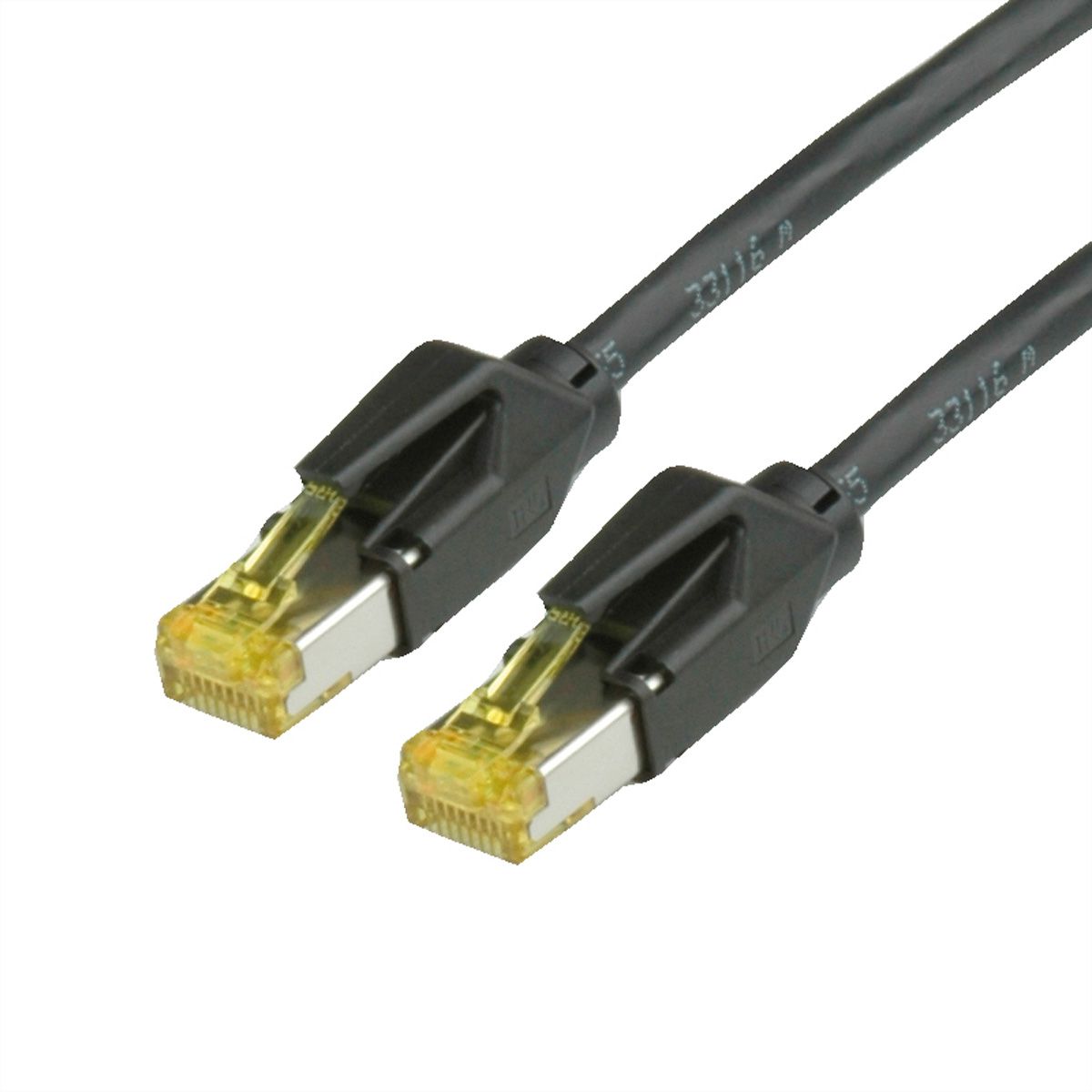 DRAKA Cat.6A (Class EA) Patch Cable UC900 / HIROSE TM31, black, 0.5 m