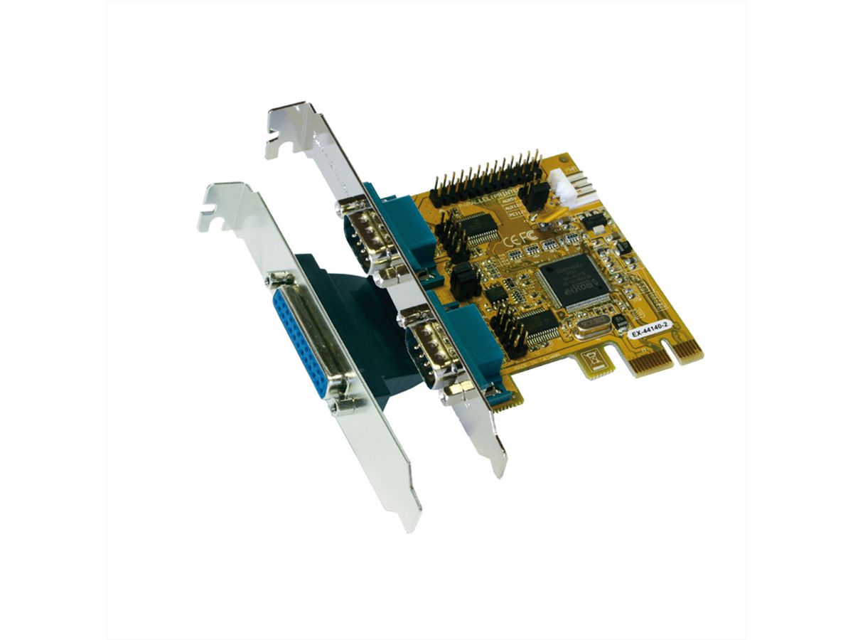 EXSYS EX-44140-2 PCI Express x1 kaart 2x ser. RS-232+1x par. EPP/ECP