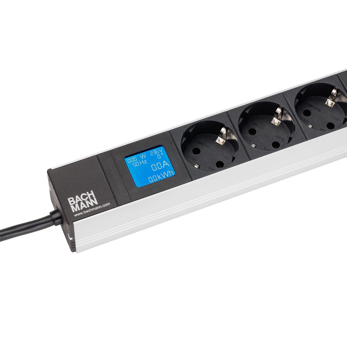 BACHMANN BN0500 19" 1U 8x earthing contact, power measurement, earthing contact connection