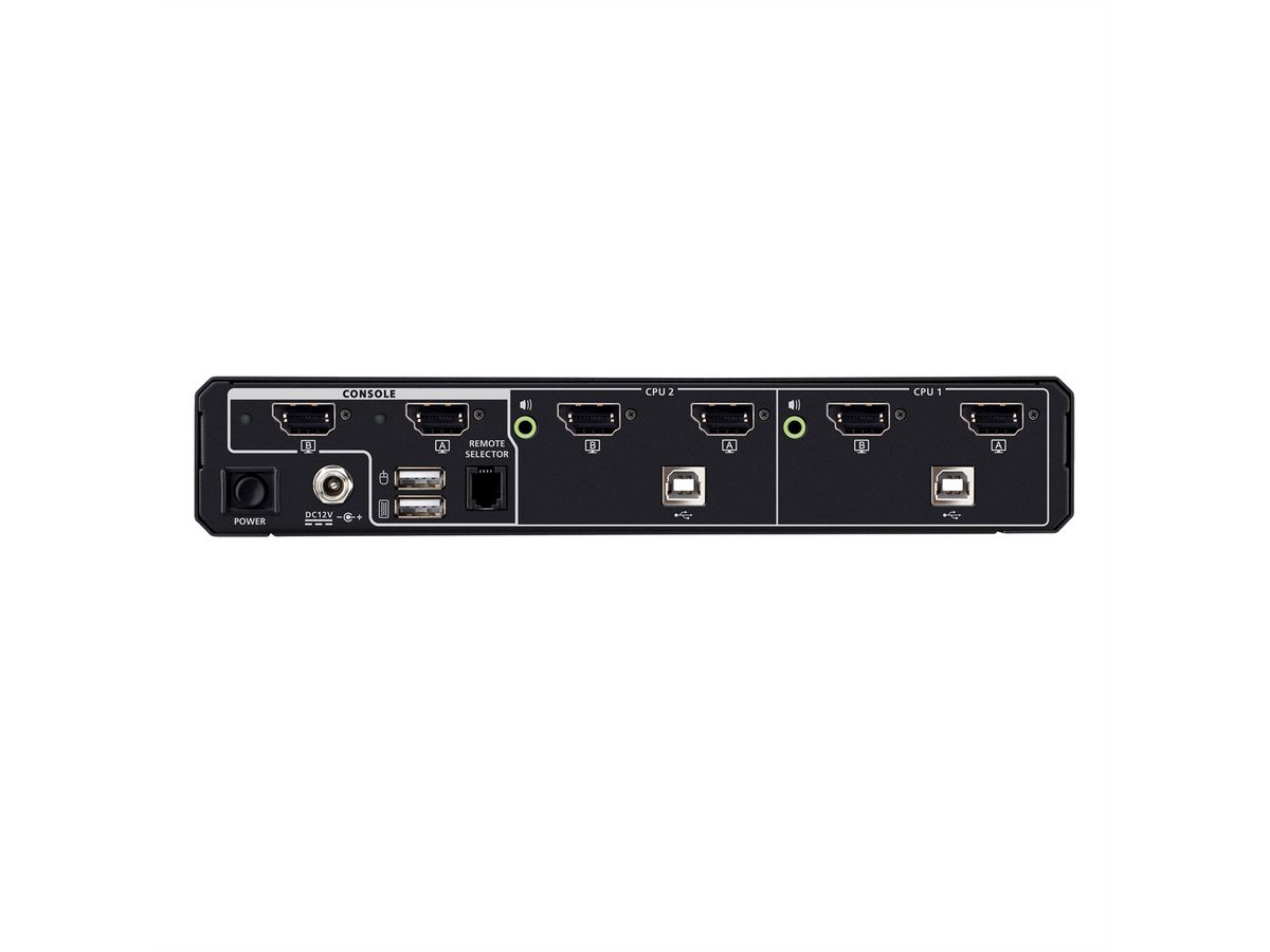 ATEN CS1142DPH4 2-Port USB 5K DP/HDMI Dual Bildschirm Universal Secure KVM Switch