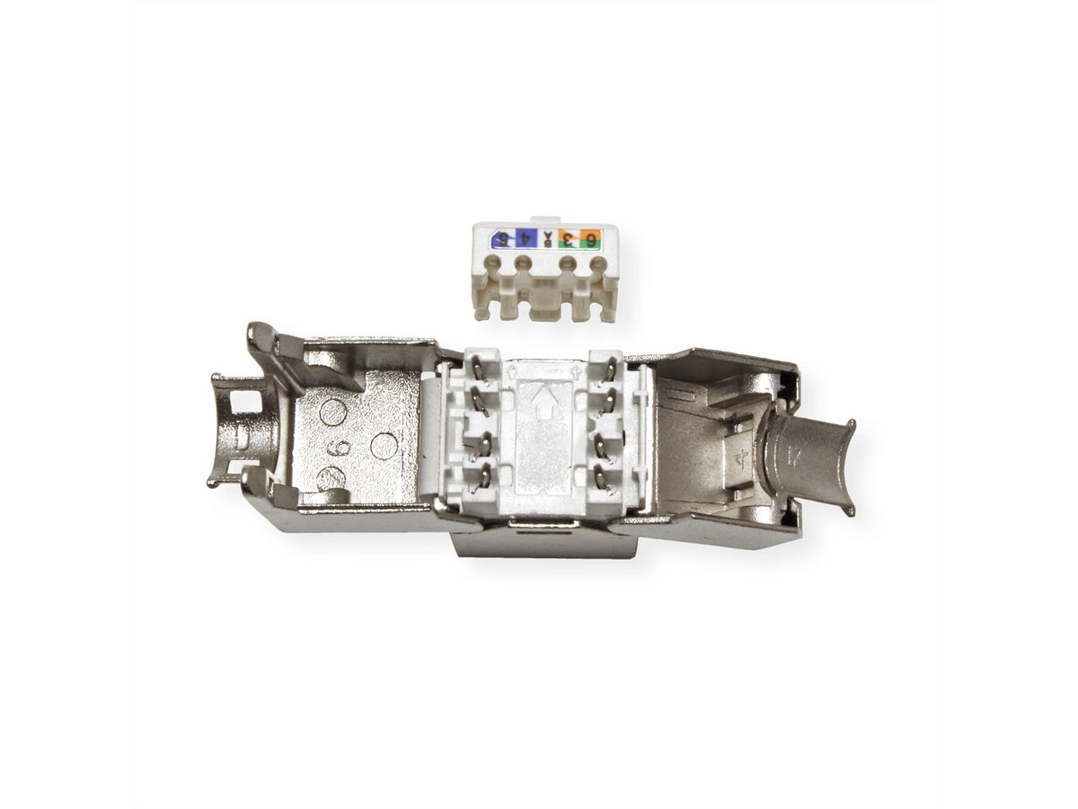 VALUE Cat.6A (klasse EA) Keystone, RJ-45, afgeschermd, zonder gereedschap, SLIM.