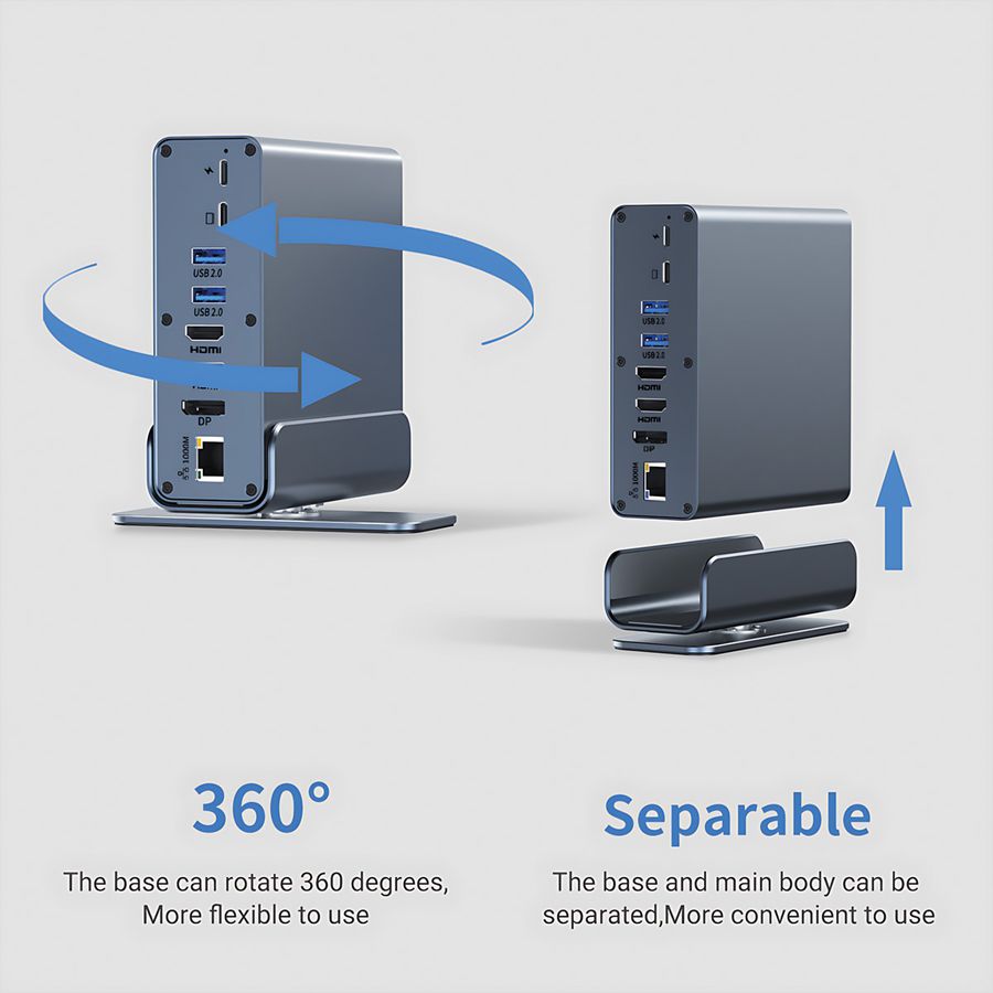 VALUE Dockingstation USB-C, HDMI/DP 4K60, Gigabit Ethernet, USB-A, USB-C, PD, SD/microSD, Audio