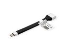 ROLINE USB 3.2 Gen 2 siliconen kabel, Emark, C-A, M/F, 10Gbit/s , zwart, 11 cm