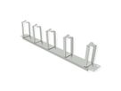 VALUE 19" 1U Cable Management Plate, G-Type, 5 Hooks, grey