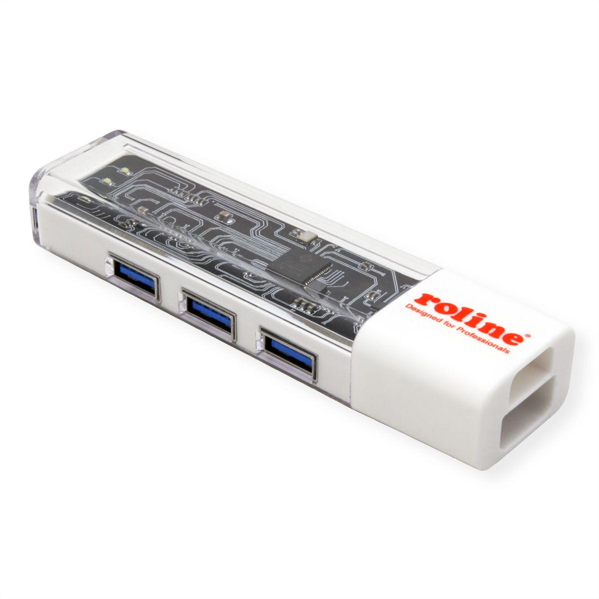 ROLINE Mobile USB 3.2 Gen 1 Hub, 4-poorts, Type A+C verbindingskabel