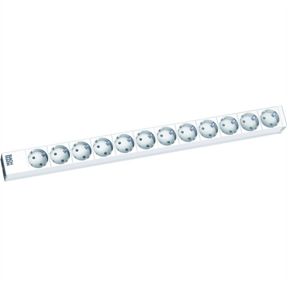 BACHMANN ALU 1U 12xCEE7/3 power 2.0m CEE7/7 565mm