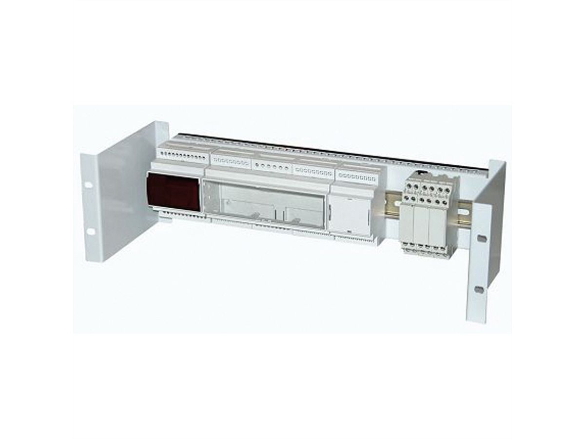 19"-Hutschienenhalter 3 HE, verzinkt