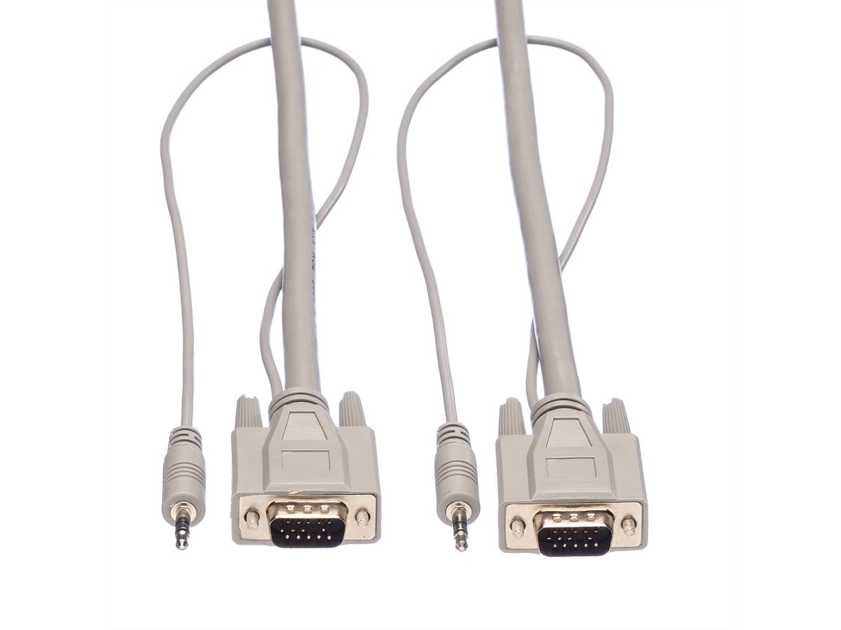 ROLINE Combi Cable, VGA + Audio, M-M, 15 m