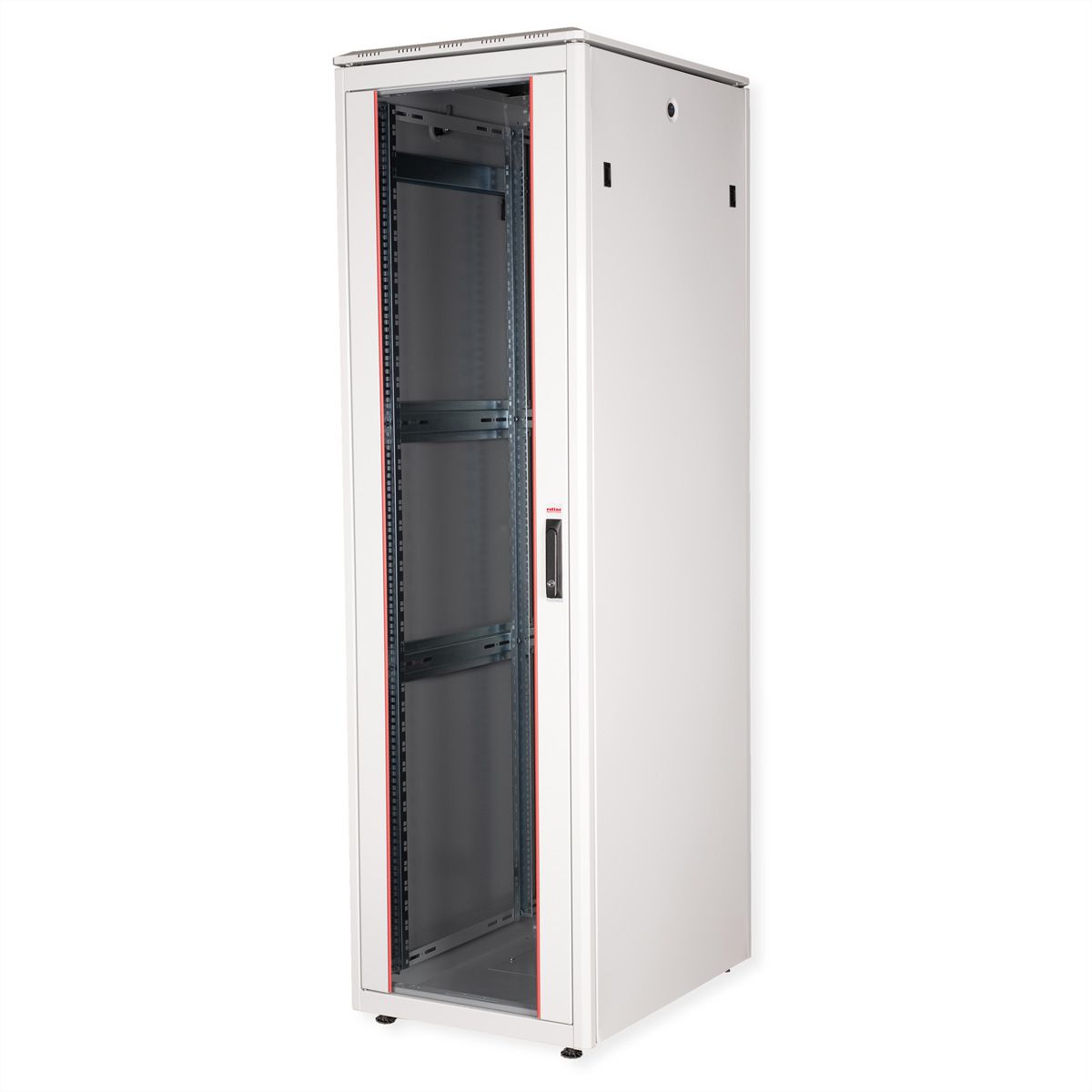 ROLINE 19-inch Network Cabinet Pro 42 U, 600x800 WxD glass door grey