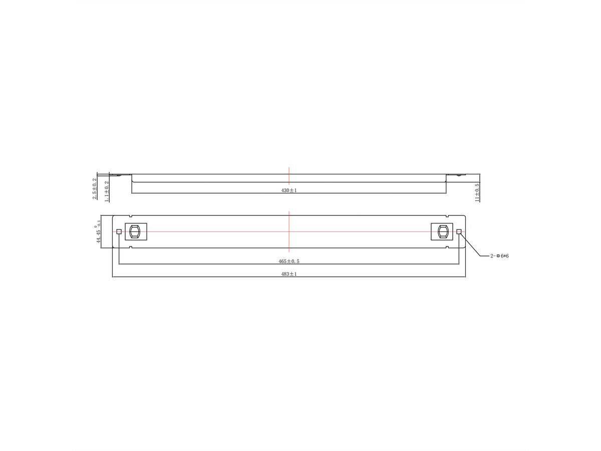 ROLINE 19" Blank Panel, Snap-in, 1U, Metal, black